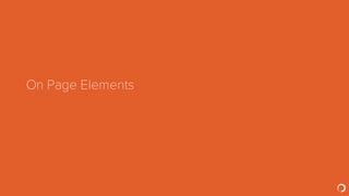 On Page Elements
 