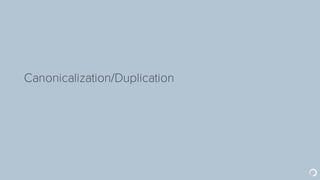 Canonicalization/Duplication
 