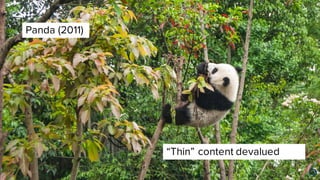 Panda (2011)
“Thin” content devalued
 