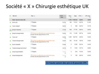 Société « X » Chirurgie esthétique UK




                  En haute saison des pics à 8 pounds CPC
 
