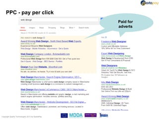 PPC - pay per click
                                                   Paid for
                                                   adverts




Copyright Sparta Technologies 2013 t/a SpartaPay
 