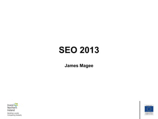 SEO 2013
James Magee
 