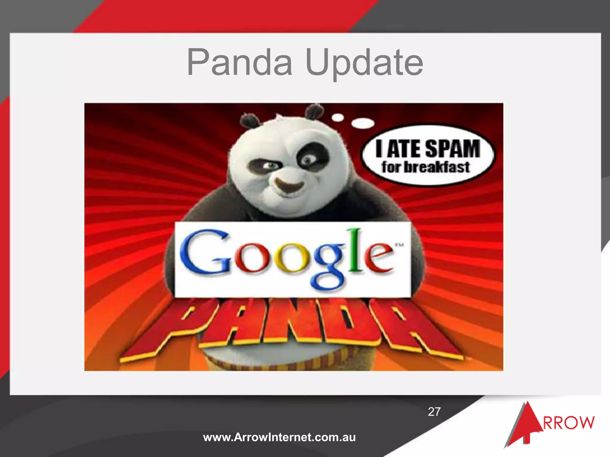 www.ArrowInternet.com.au
Panda Update
27
 