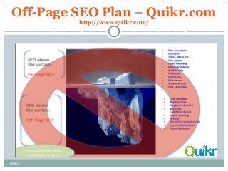 Off-Page SEO Plan – Quikr.com
http://www.quikr.com/
Quikr
 