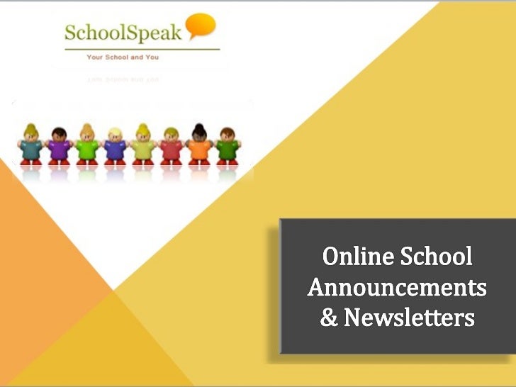 school online announcements and newsletters