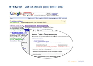 IST Situation – Gibt es Seiten die besser gelistet sind?
 