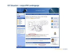 IST Situation – conjectPM Landingpage
 