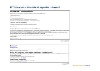 IST Situation – Wie sieht Google das Internet?




       (…!)
                                                 Docma PLAN




                                                   conjectPM
 