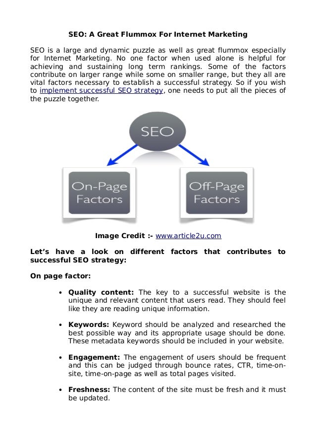 Seo A Great Flummox For Internet Marketing
