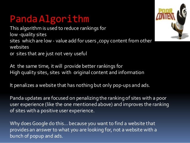 Google algorithms ppt
