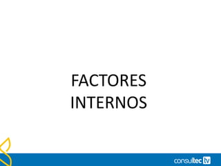 FACTORES
INTERNOS
 