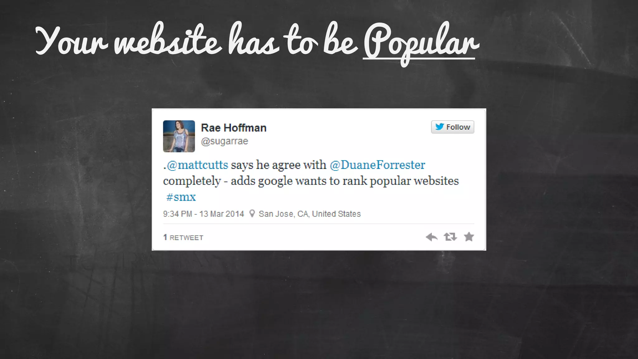 Your website has to be Popular