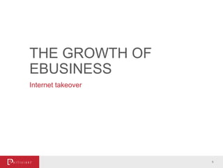 THE GROWTH OF
EBUSINESS
Internet takeover
5
 