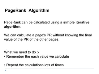 Seo and page rank algorithm | PPT