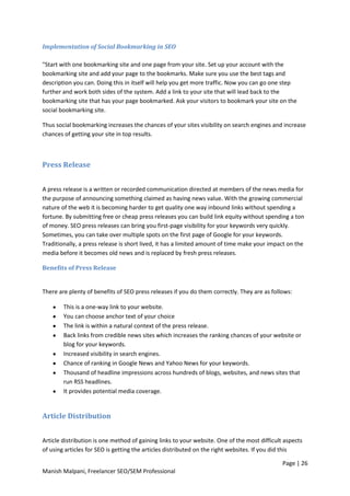 Seo And Sem Strategies