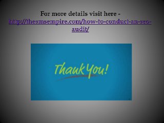 Seo audit tips