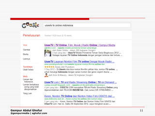 Gempur Abdul Ghofur          11
@gempurmedia | aghofur.com
 