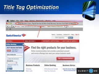 Title Tag Optimization
 