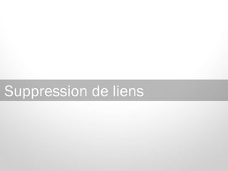Suppression de liens
 