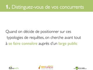 1. Distinguez-vous de vos concurrents	

 