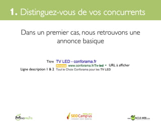 1. Distinguez-vous de vos concurrents	

 