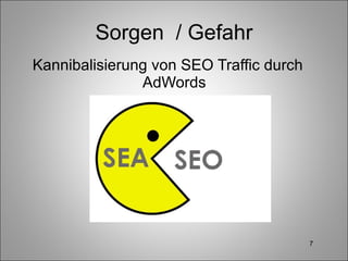 Sorgen  / Gefahr Kannibalisierung von SEO Traffic durch AdWords 