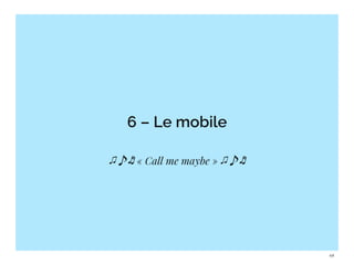 6 – Le mobile
♫♪♬ « Call me maybe » ♫♪♬
68@intuiti
 