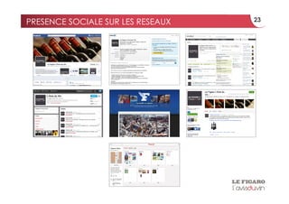 PRESENCE SOCIALE SUR LES RESEAUX   23
 