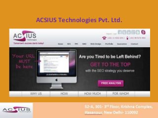 ACSIUS Technologies Pvt. Ltd.
 