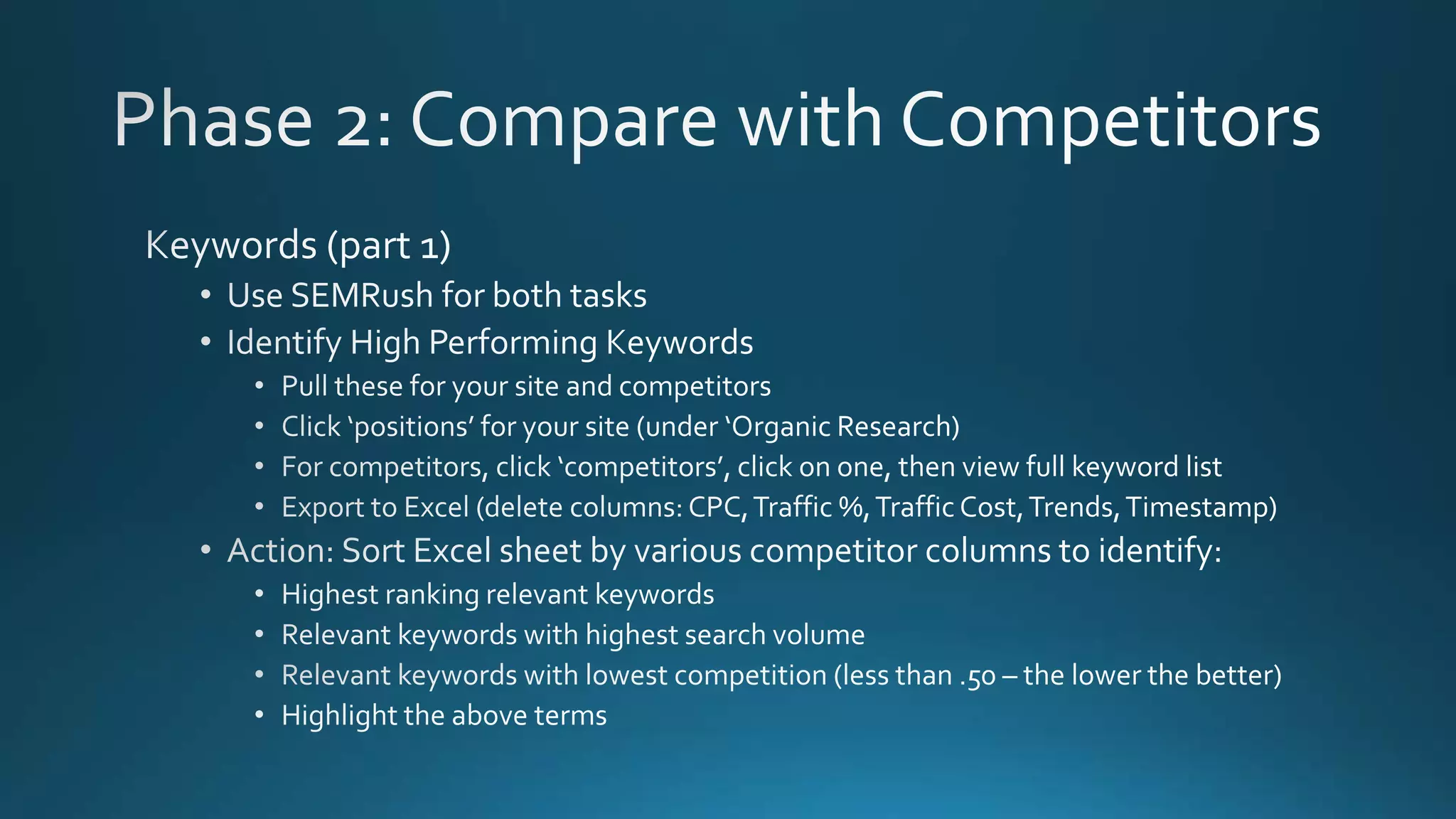 Seo Competitive Analysis Talk