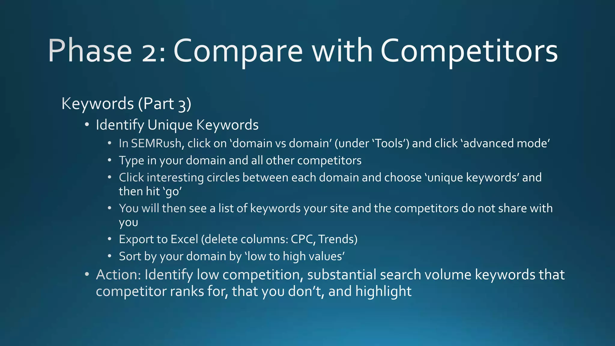 Seo Competitive Analysis Talk