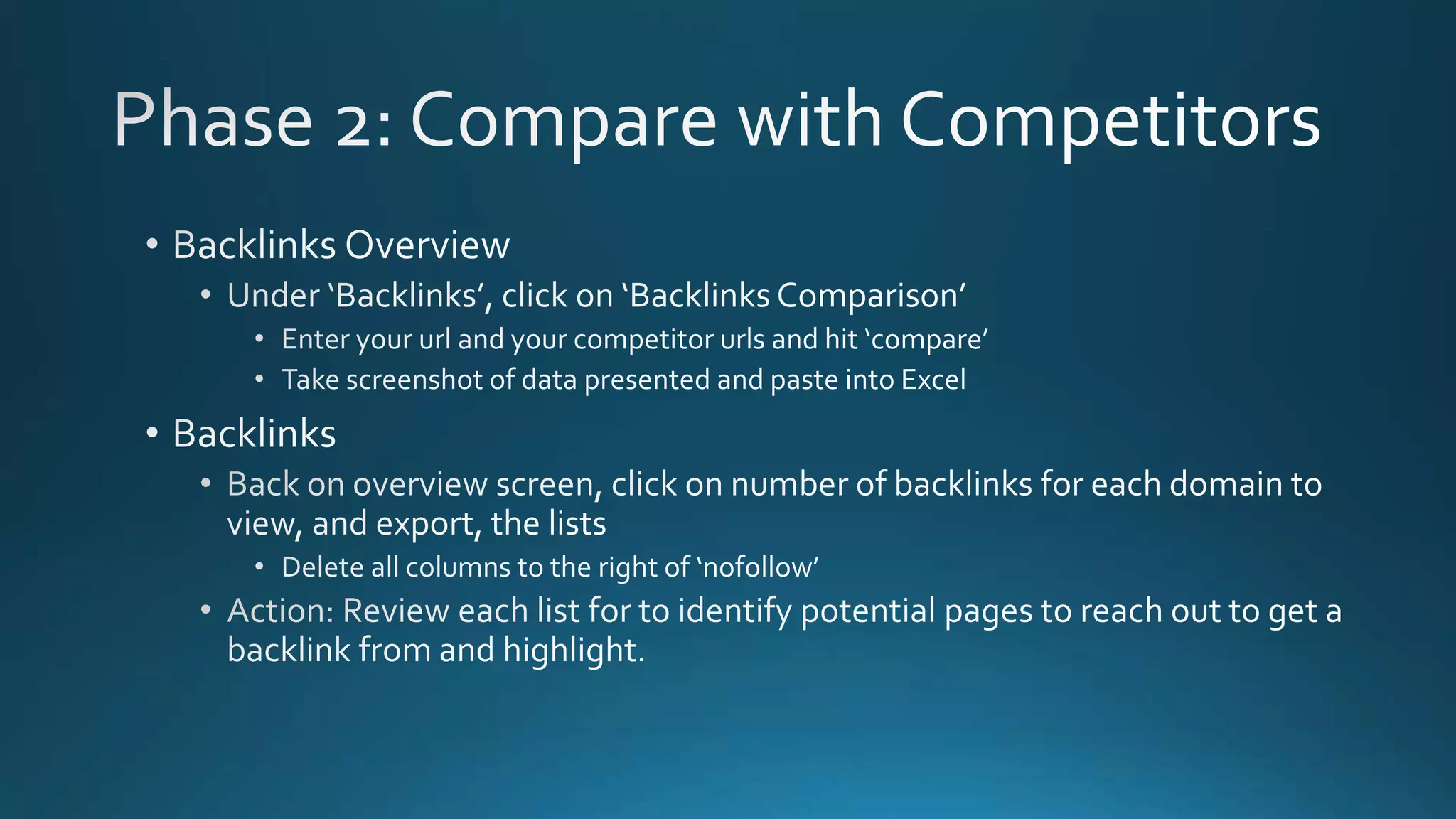 Seo Competitive Analysis Talk