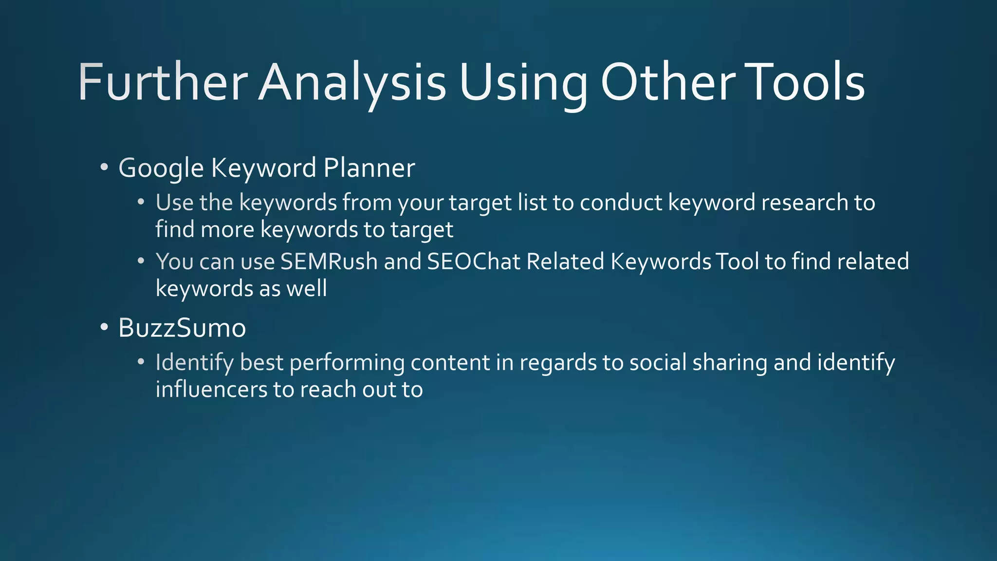 Seo Competitive Analysis Talk