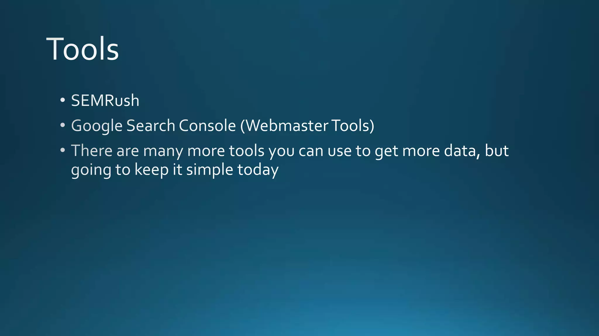 Seo Competitive Analysis Talk
