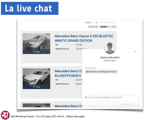 Web Marketing Festival - 19 e 20 Giugno 2015, Rimini - William Sbarzaglia
La live chat
 