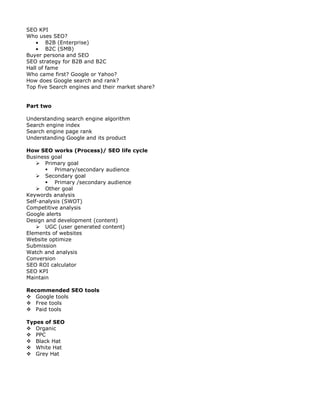 Seo course brochure | PDF