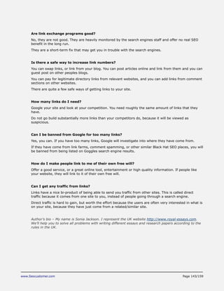 Seo customer hot tricks and tips 2012 Q4 - SEO, SEM, Social Media Traffic and Link Building