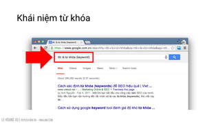 LE HOANG VU | REPUTATION.VN – VINALINK.COM
Khái niệm từ khóa
 