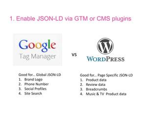MusicGroup - ListenAction
<!-- https://developers.google.com/structured-data/actions/play-music -->
<script type="application/ld+json">
{
"@context": "http://schema.org",
"@type": "MusicGroup",
"url": [
"http://www.iheart.com/artist/Katy-Perry-35141/"
// Google validator does not like android-app URL - even though its in their example!
//, "android-app://com.clearchannel.iheartradio.controller/ihr/listen/custom_radio/artist/35141"
],
"name": "Katy Perry",
"sameAs": "http://www.katyperry.com",
"logo": "http://{{Page Hostname}}/images/logo.png", // PP missing in Google help pages
"description": "Katy Perry is a pop music artist.",
"potentialAction": {
"@type": "ListenAction",
"target": [
"http://www.iheart.com/artist/Katy-Perry-35141/?autoplay=true&ext=1&playedFrom=197"
// Google validator does not like android-app URL - even though its in their example!
//, "android-
app://com.clearchannel.iheartradio.controller/ihr/listen/custom_radio/artist/35141?ext=1&played_from=197"
],
// Offer added as validator said this was a recommended field
"expectsAcceptanceOf": {
"@type": "Offer",
"eligibleRegion": {
"@type": "Country",
"name": "US"
}
}
}
Page specific
 