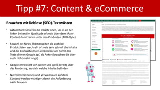 Tipp #7: Content-Integrationen
 