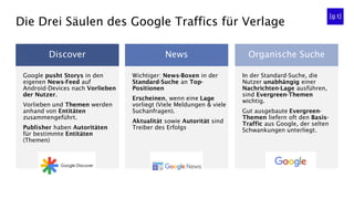 Die Drei Säulen des Google Traffics für Verlage
In der Standard-Suche, die
Nutzer unabhängig einer
Nachrichten-Lage ausfüh...