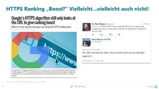 41 @peakaceag pa.ag
HTTPS Ranking „Boost?“ Vielleicht…vielleicht auch nicht!
Quelle: http://pa.ag/2ekj4Gi & http://pa.ag/2pRq0PS
 