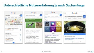 5 pa.ag@peakaceag
Unterschiedliche Nutzererfahrung je nach Suchanfrage
 