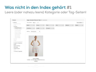 Was nicht in den Index gehört #1
Leere (oder nahezu leere) Kategorie oder Tag-Seiten!
 