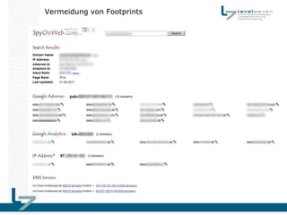 Vermeidung von Footprints
 