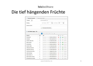 Die tief hängenden Früchte 
www.FelixBeilharz.de 33 
 