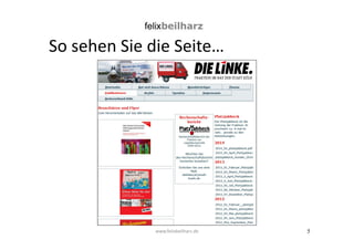 5 
So sehen Sie die Seite… 
www.felixbeilharz.de 
 