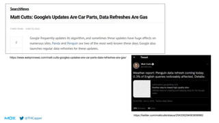 @THCapper
https://www.webpronews.com/matt-cutts-googles-updates-are-car-parts-data-refreshes-are-gas/
https://twitter.com/mattcutts/status/254335294063656960
 