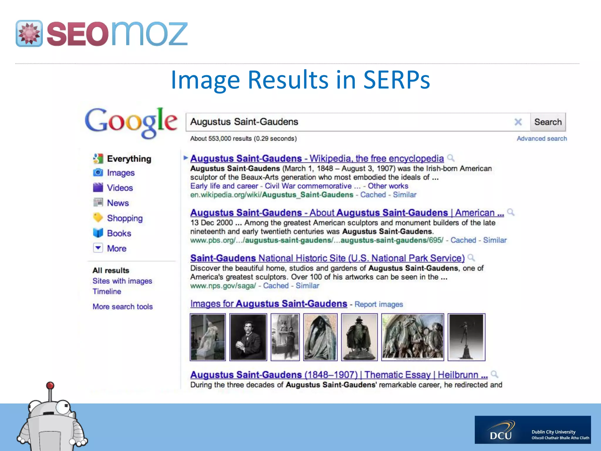 Image Results in SERPs
 
