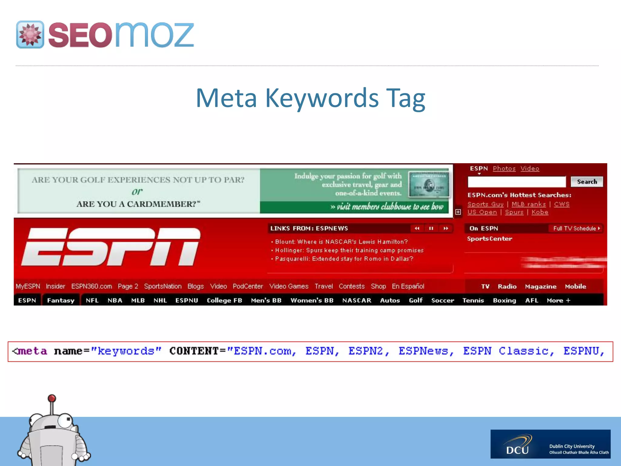 Meta Keywords Tag
 